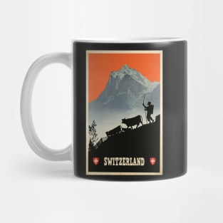 Switzerland, Vintage Travel Poster Mug